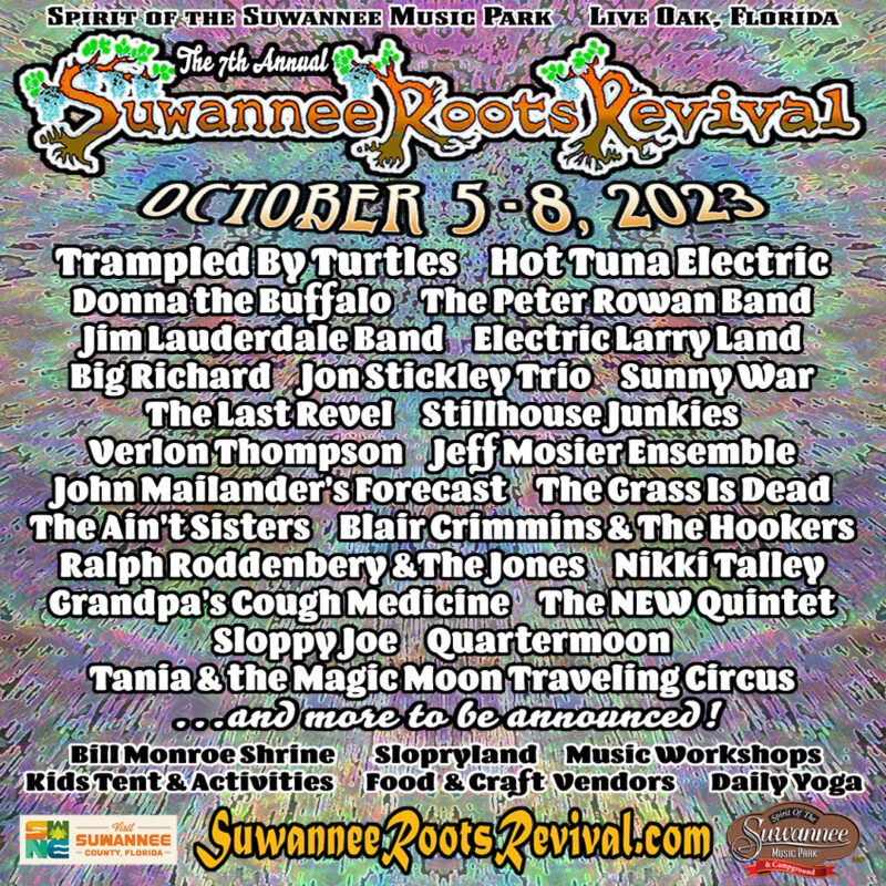 SuwanneeRootsRevival2023 Lineup Square Suwannee Roots Revival™ Oct